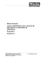 Miele professional PLW 6011 Mode D'emploi