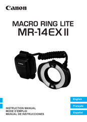 Canon MACRO RING LITE MR-14EX II Mode D'emploi
