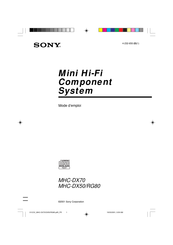 Sony MHC-DX70 Mode D'emploi