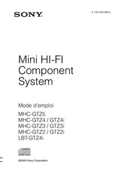Sony MHC-GTZ3 Mode D'emploi