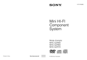 Sony MHC-GZR9D Mode D'emploi
