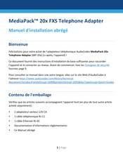 AudioCodes MediaPack 20x FXS Manuel D'installation