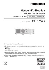 Panasonic PT-RZ575 Manuel D'utilisation