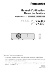 Panasonic PT-VX430 Manuel D'utilisation