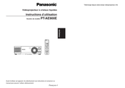 Panasonic PT-AE900E Instructions D'utilisation