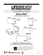 Lifebreath RNC5-TPD Manuel D'installation