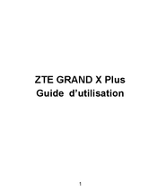 ZTE GRAND X Plus Guide D'utilisation