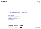 Sony PXW-FX9TK Mode D'emploi