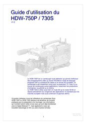 Sony HDW-750P Guide D'utilisation