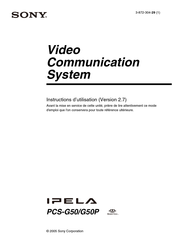 Sony IPELA PCS-G70 Instructions D'utilisation