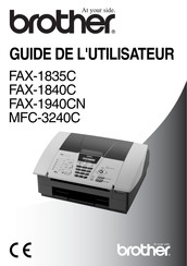 Brother FAX-1940CN Guide De L'utilisateur