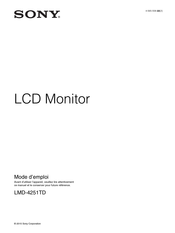 Sony LMD-4251TD Mode D'emploi