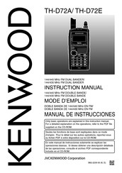 Kenwood TH-D72E Mode D'emploi