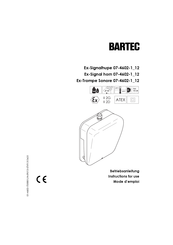 Bartec 07-4602-1112 Mode D'emploi