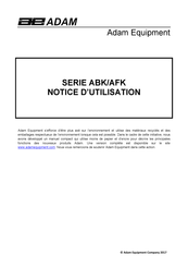 Adam Equipment ABK 16 Notice D'utilisation