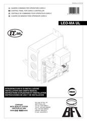 BFT LEO-MA UL Instructions D'utilisation