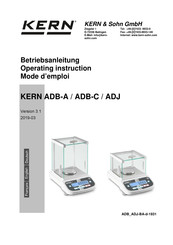 KERN ADB 600-C3 Mode D'emploi