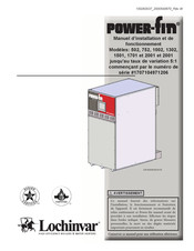 Lochinvar power-fin 1002 Manuel D'installation Et De Fonctionnement