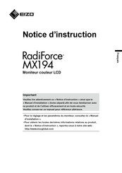 Eizo RadiForce MX194 Notice D'instruction