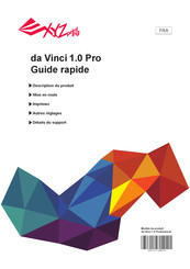 XYZ Printing da Vinci 1.0 Pro Guide Rapide
