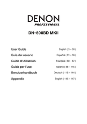 Denon Professional DN-500BD MKII Guide D'utilisation