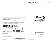 Sony BDP-S560 Mode D'emploi