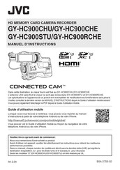 JVC CONNECTED CAM GY-HC900STU Manuel D'instructions