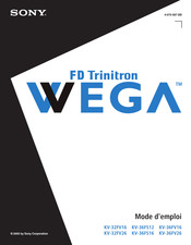 Sony FD Trinitron WEGA KV-32FV16 Mode D'emploi
