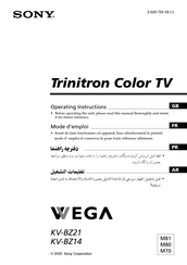 Sony Trinitron WEGA KV-BZ14 Mode D'emploi
