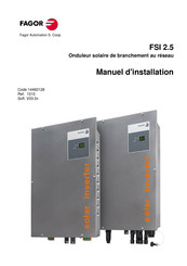 Fagor FSI 2.5-IND Série Manuel D'installation