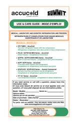 Summit Appliance AccuCold SCFF Série Mode D'emploi
