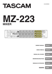 Tascam MZ-223 Mode D'emploi