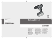 Bosch UniversalDrill 18 Notice Originale