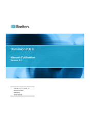 Raritan Dominion KX II DKX2-108 Manuel D'utilisation