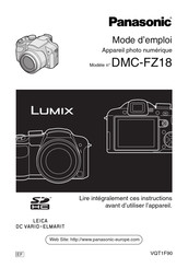 Panasonic Lumix DMC-FZ18 Mode D'emploi