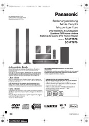 Panasonic SC-PT570 Mode D'emploi