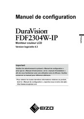 Eizo DuraVision FDF2304W-IP Manuel De Configuration