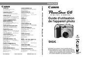 Canon PowerShot G6 Guide D'utilisation