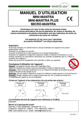 Mantis ULV MICRO-MANTRA Manuel D'utilisation
