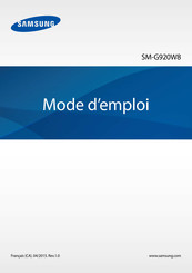 Samsung Galaxy S6 SM-G920W8 Mode D'emploi