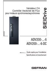 gefran SIEIDrive ADV200- -6 Série Guide Rapide