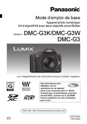 Panasonic Lumix DMC-G3 Mode D'emploi De Base