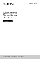 Sony BDV-E3100 Mode D'emploi