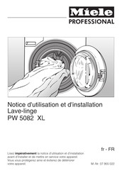 Miele professional PW 5082 XL Notice D'utilisation Et D'installation