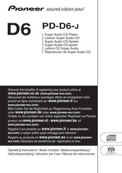 Pioneer PD-D6-J Mode D'emploi