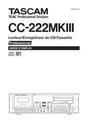 Tascam CC-222MKIII Mode D'emploi