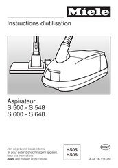 Miele S 548 Instructions D'utilisation