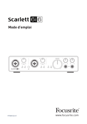 Focusrite Scarlett 6i6 Mode D'emploi