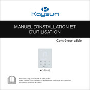 Kaysun KC-FC-S2 Manuel D'installation Et D'utilisation
