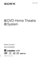 Sony DAV-DZ360WA Mode D'emploi